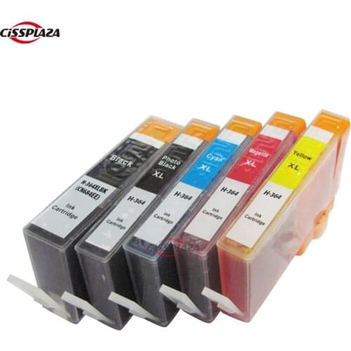 CISSPLAZA 5 compatible ink cartridge for hp178 for 5510 5515 6510 7510 B109a B109n B110a B209a B210a 3070A with ink
