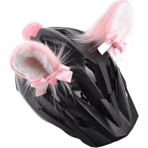 DIY Fashion New Motorcycle Bicycle Helmet Halloween Animal Ears Fursuit Costume Adult Helmet Decoration For Children Punk Style
