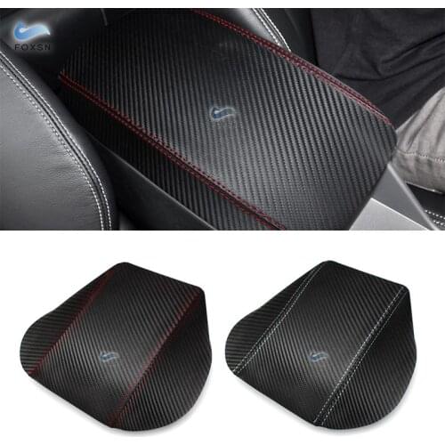 For Honda Civic 9th Gen 2012 2013 - 2015 Carbon Texture Microfiber Leather Car Interior Center Armrest Box Cover Sticker Trim