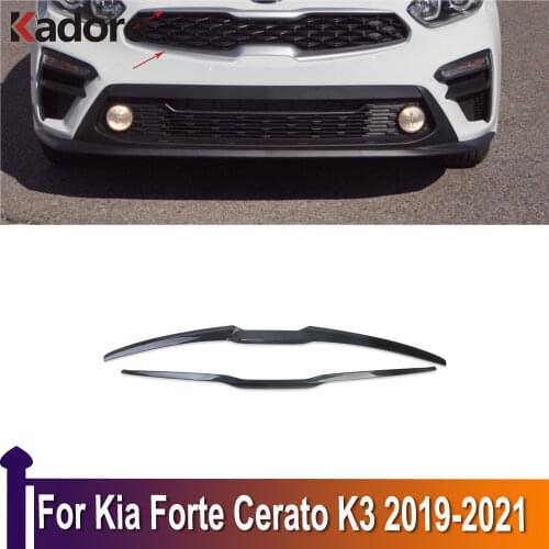 For Kia Forte Cerato K3 2019 2020 Carbon Fiber Car Front Grille Grill Cover Trim Molding Exterior Accessories Styling Sticker