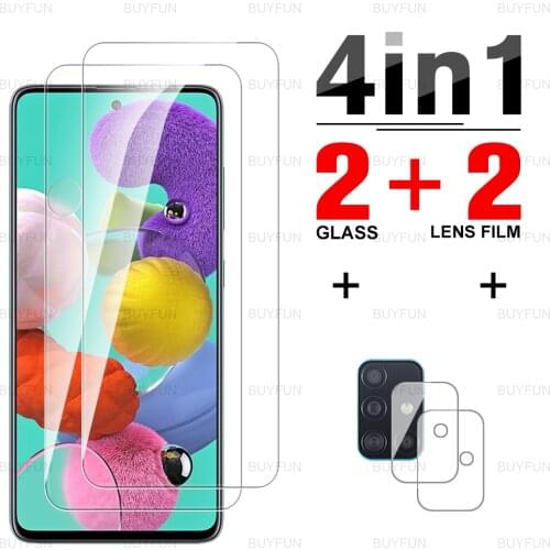 For Samsung A51 6.5inch HD front tempered glass For samsung galaxy galaxi A11 A21 A71 A31 A41 screen protector camera lens film