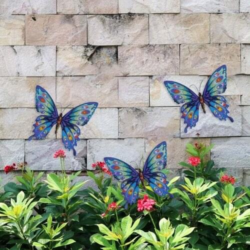 Simulation 3D Butterfly Wall Hanging Decoration Wall Sculptures Art Hanging Decoration for Home Living Room Sofa Background Prop