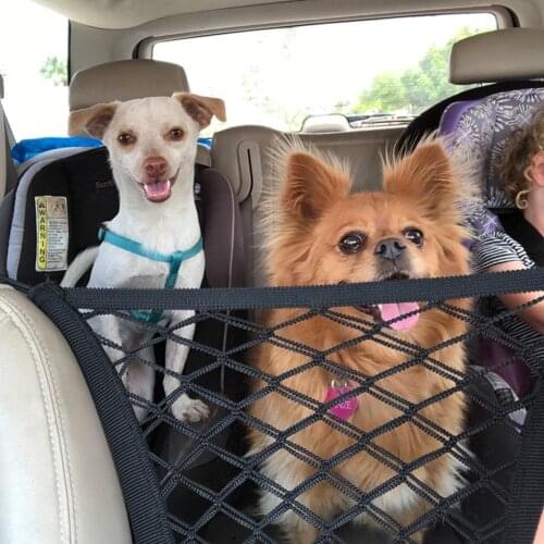 Pet Dog Isolation Net Car Barrier Back Seat Vehicle Dogs Net Safety Gate Mesh Dog Fences Keep Driving Safe Products