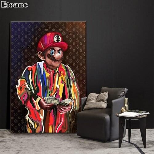 Red Gold Clown Poster HD Luxury Character Canvas Print Abstract Art Oil Painting Nordic Modern Art Vintage Aesthetic Room Decor