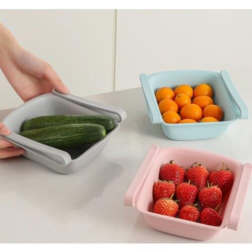 Kitchen Refrigerator Fruit Storage Rack Basket Pull-out Refrigerator Storage Box Holder Food Organizer Drawer Shelf Home Storage
