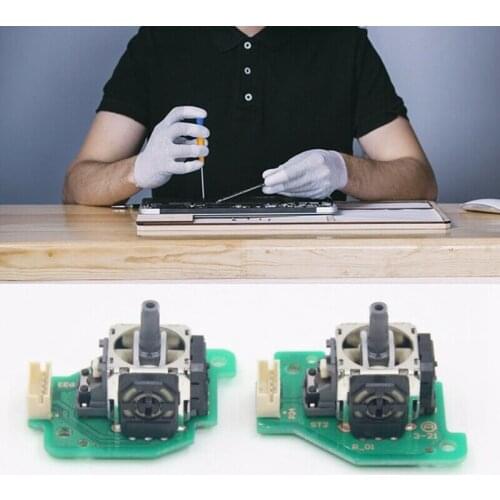 L/R Analog 3D Joystick with PCB Board Screwdrivers Replacement for Nintendo Wii U Gamepad Controller