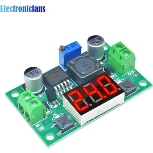 LM2596 DC 4.0-40 to 1.3-37V Adjustable Step Down Buck Power Voltage Regulator Module With LED Voltmeter DC/DC