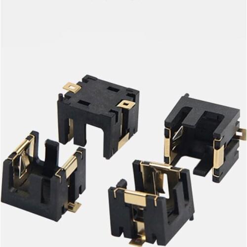 MasterFire 500pcs/lot Gold Plating SMT AG13 Battery Holder For 2pcs AG13/LR44 Button Cell Batteries Socket Holder Plastic Case