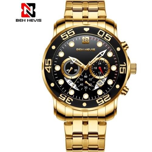 BEN NEVIS Classic Watches Men Black Gold Waterproof Business Clock Male 2020 Luxury Fashion Top Brand Relogios Masculino