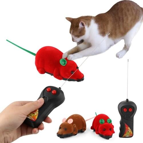 Mice Cat Toys Electric Mouse Cat Funny Playing Toys Remote Control Simulated Wireless RC Pet Supply False Mouse Novelty