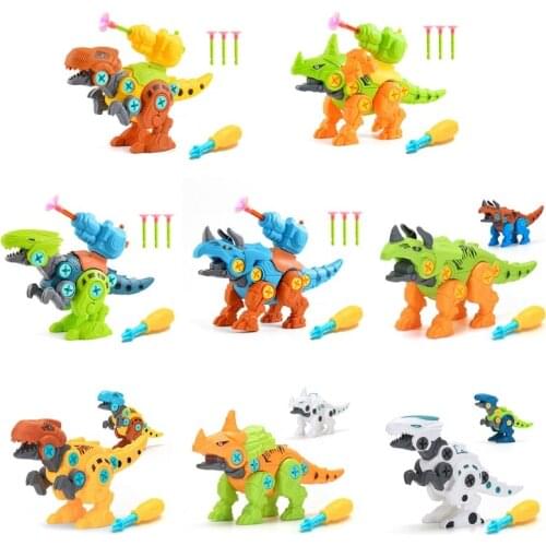 Screw Nut Combination Educational Toy 3D Dinosaur Disassembly Assembly DIY Toy for Children Educational Toy