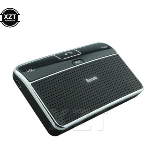 Newest Phone Speaker Bluetooth 4.0 for Car Receiver Speakerphone Adapter 3.5mm Sun Visor Handsfree Music Receiver + Charger
