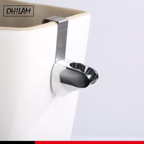 2019 New Bathroom Accessories Shower Head Handset Rack Bracket Wall Mounted Tank Hooked HandHeld Sprayer Holder Without Drill