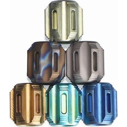 P Titanium Alloy Knife Lanyard Knife Beads Paracord Can Fits 6pcs Tritium Tube Solid Outdoor Zipper Pull Bead EDC Multi Tools