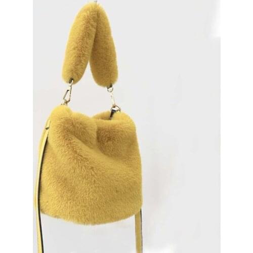 Plush Bags For Women 2020 Winter Faux Fur Crossbody Pack Handbag Women Casual Fur Shoulder Bags bolsa feminina
