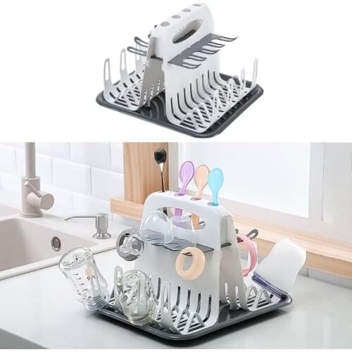 Portable Baby Milk Bottle Drying Cup Rack Detachable Newborn Pacifier Holder K1KC