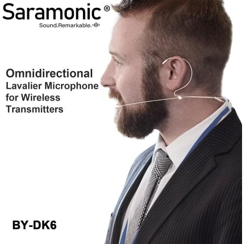 Saramonic DK6 series professional Omnidirectional Headset Microphones for wireless transmitters Compatible with RODE/TASCAM/ZOOM