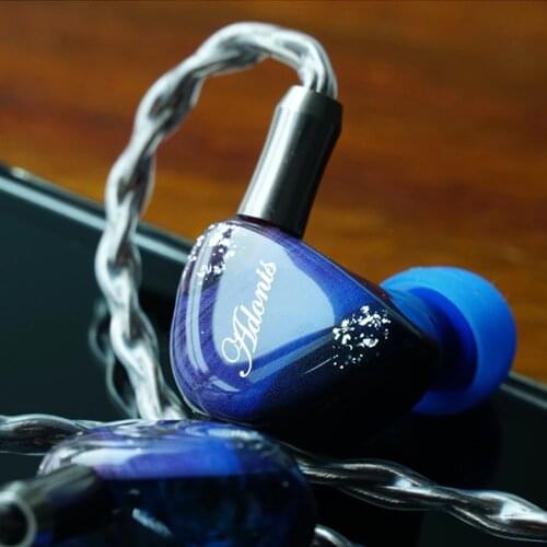 QOA Adonis 10mm DD+2BA Hybrid Driver Unit HIFI Earphone Sport DJ Music Headset with Resin Wooden Shell Vesper PINK LADY Mojito