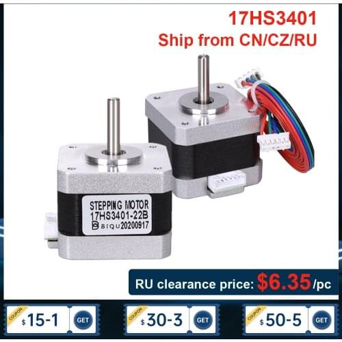 1/3/5PC Nema 17 Stepper Motor 34mm 42 Motor Nema17 Stepper Motor 1A 4-lead 17HS3401 Motor VS 17HS4401 For CNC Milling 3D Printer