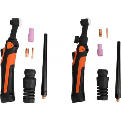 TIG-9 TIG Welding Torch Consumables Set Flexible Head Collet Body Ceramic Nozzle Long Back Cap Welding Accessories Replacement