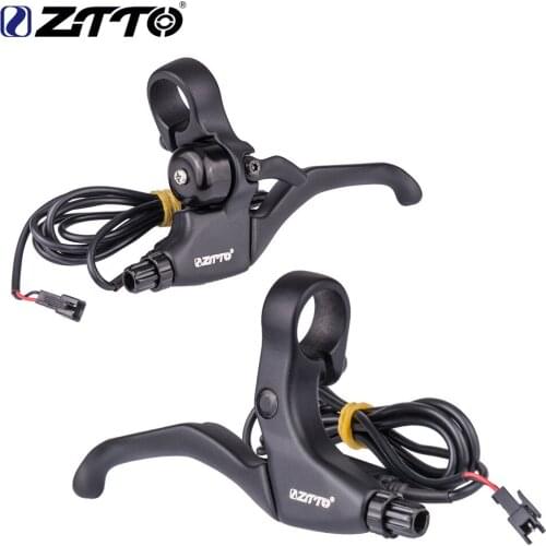 ZTTO E Bike Brake Lever Electric Bicycle Hall Sensor Power Off Aluminum Alloy Scooter Brake Disc Brake Handle Lever Handlebar