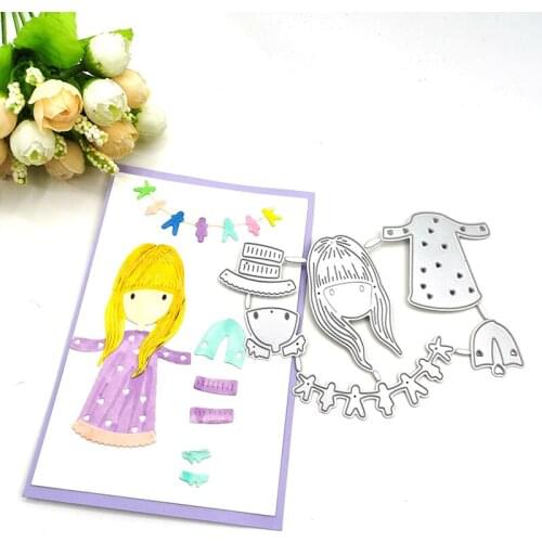 Julyarts Party Girl Die Cutting Dies Scrapbook Die Cuts DIY Craft For DIY Scrapbooking Decorative Embossing Handcraft Dies