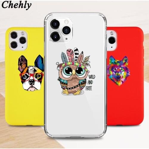 Funny Cartoon Phone Case for IPhone 6s 7 8 11 Plus Pro X XS MAX XR SE Cases Soft Silicone Fitted TPU Protection Accessorie Cover