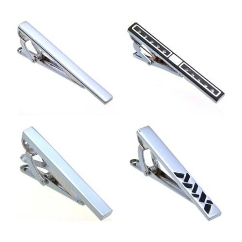 10pcs/lot Tie Clips Simple Business Tie Clips Copper Plating Necktie Bars Pins Mens Gift Jewelry Accessory