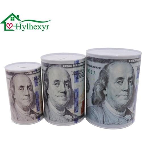 1pc Dollars Piggy Figurine Cash Box Of Metal Bank Figurine Saving Money Box Decoration Box For Home Decoration Gift For Children