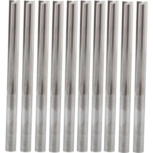 10Pcs 4x32mm Two Flutes Straight Slot End Mill CNC Two Dimension Cutting Tools Router Bit