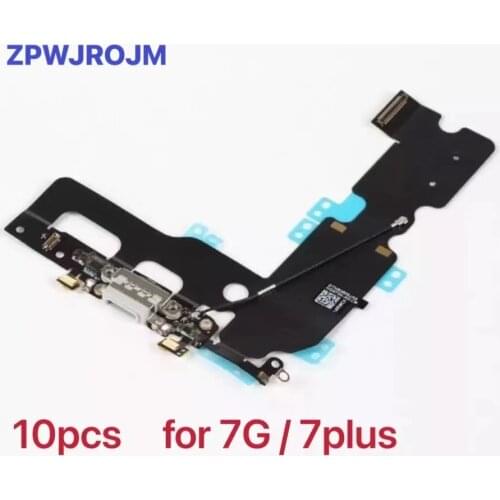 10pcs Charging Port Flex Cable for iPhone 7 4.7'' 7G 7Plus Plus USB Dock Connector Charger Replacement Parts