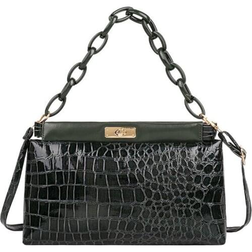 2021 Fashion Stone Pattern Women Shoulder Bag Chain Luxury Handbag High Quality Leather Square Bag Designer Crossbody Bag Purses