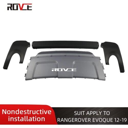 4 PCS Set Rear Bumper Insert Exhaust Tube Cover Fit For Land Rover Range Rover Evoque 2010-2019 Prestige Style