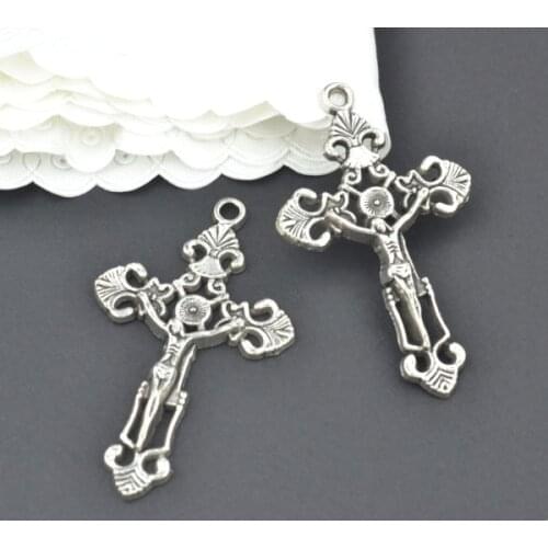 7Pcs metal cross Charm Antique Tibetan Silver Pendant Jewelry Products Charms Diy Pendants For Necklace Bracelets T18