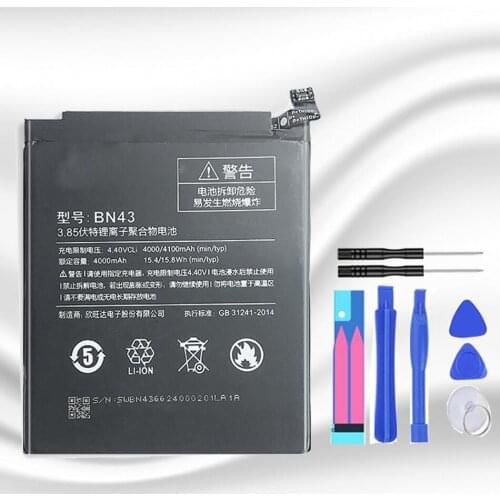 BN43 For Xiaomi Redmi Note 4X Battery bn43 4100mAh for Redmi Note 4X / Note 4 Global Snapdragon 625 BN 43 Batteria +Track code