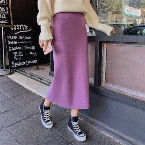 AUSO Knitted Pencil Skirts