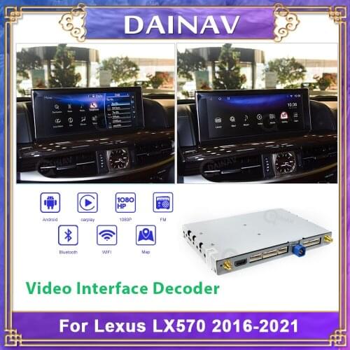 Android Auto AI 2.0 Car radio Video Interface Decoder For Lexus LX570 2016 2017 2018 2019-2021 GPS navigation Apple CarPlay