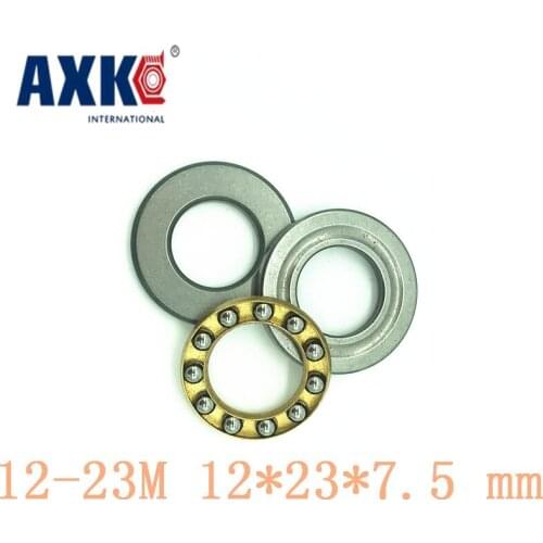 AXK 10pcs Free Shipping Axial Ball Thrust Bearings F12-23M 12*23*7.5 mm Plane thrust ball bearing
