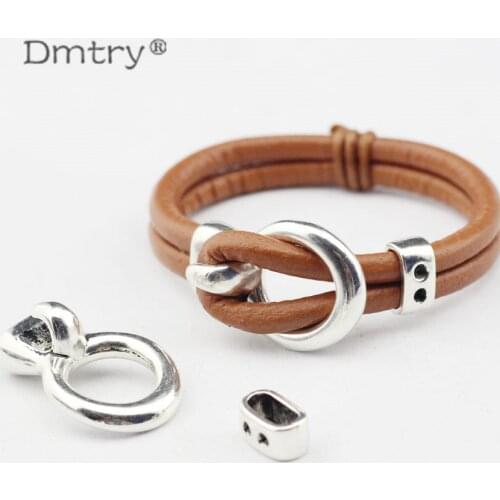 Dmtry 5set 70% Off Antique Silver Bracelets End Clasps Hooks Metal Cord Leather Bracelets Clasps Jewelry Findings DIY LC0086