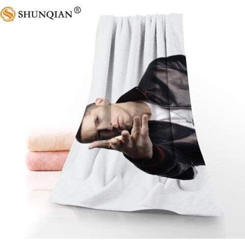 Hot Custom Eminem Towel Printed Cotton Face/Bath Towels Microfiber Fabric For Kids Men Women Shower Towels A7.24-1