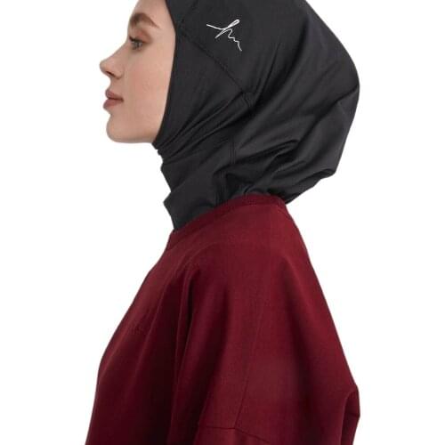 Hijab Muslim Women Black Sport Scarf Made in Turkey Dubai Arab Wear Fitness