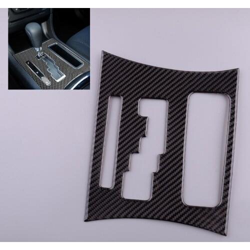 Car Interior Gear Shift Panel Cover Trim Frame Black Carbon Fiber Fit For Dodge Charger AT 2011 2012 2013 2014