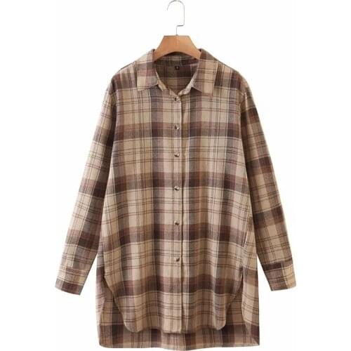 Блузки в клетку Klacwaya China At AliExpress