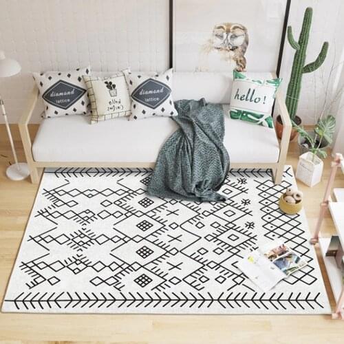 Morocco Nordic Geometric Carpets for Fiving Room Area Rugs Large Indian Anti-slip Bedroom Carpet Kids Room Rug,Nordic floor mat