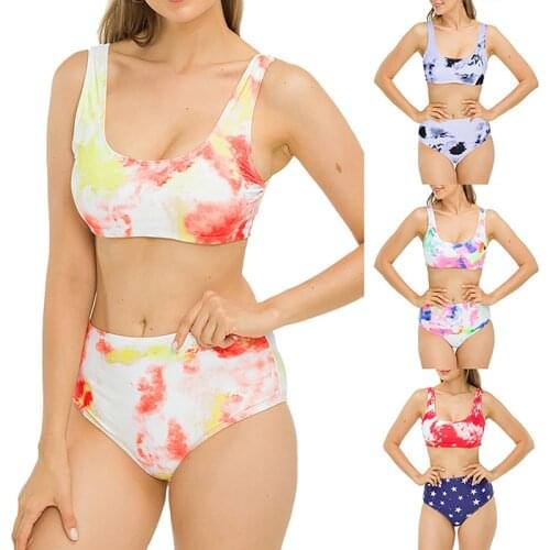 Dropship Sexy Bikini Set Off Shoulder Print Ruffle Bikini Mujer 2021 New Swimwear Women Swimsuit Brazilian Thong Biquini Push Up
