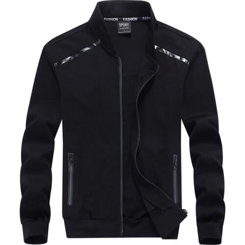 Jacket Men New Spring Autumn Baseball Collar Sportswear Coats Fashion Sweatshirt Male High Quality Clothing Big Size 8XL 9XL