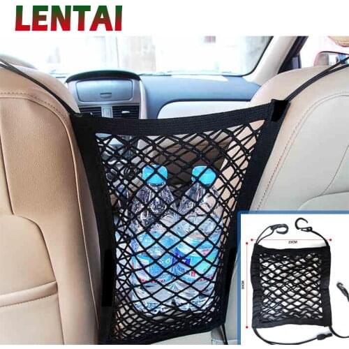 LENTAI 1PC Car storage net pocket Auto seat Phone bag For kia Ceed Cerato Suzuki grand vitara Citroen xsara picasso C3 Subaru