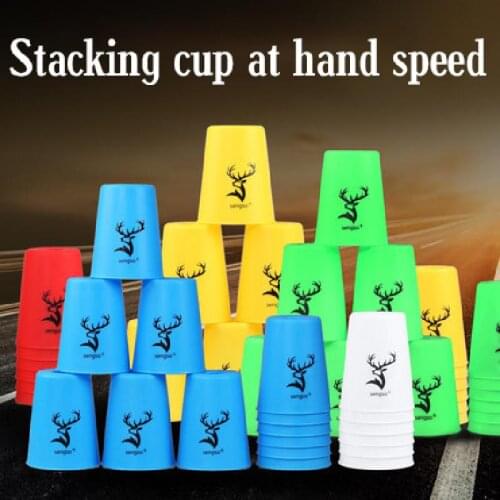 Hot Sale 12pcs/set Sport Flying Cup Speed Cups Rapid Ufo Cups Six Colours Cups Childrens Intellectual And Competitive Toys