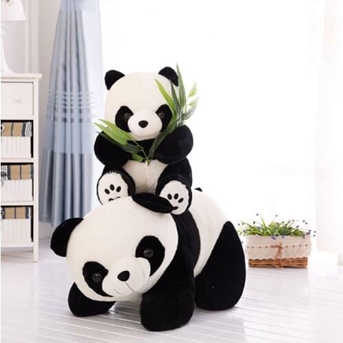 Cute Panda with Bamboo Plush Toys Creative Dolls & Stuffed Toys Plush Small Size Animal Toys Children Baby Gifts