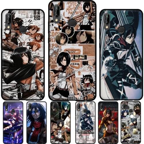 Mikasa Attack On Titan Soft Phone Case For Huawei P20 P30 P40 Lite Mate 10 20 Pro P Smart 2019 2021 Back Cover